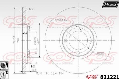 Maxtech 821221.6060 - Bremžu diski autospares.lv