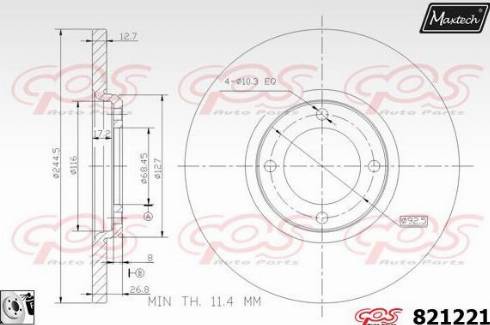 Maxtech 821221.0080 - Bremžu diski autospares.lv