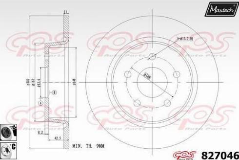 Maxtech 827046.6060 - Bremžu diski autospares.lv