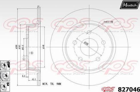 Maxtech 827046.6880 - Bremžu diski autospares.lv