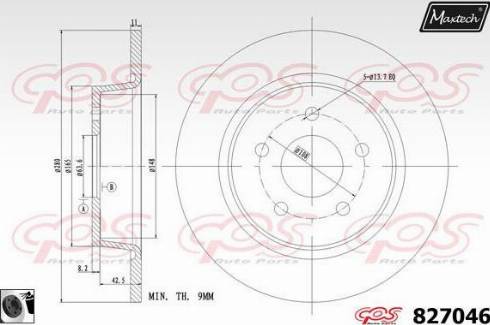 Maxtech 827046.0060 - Bremžu diski autospares.lv