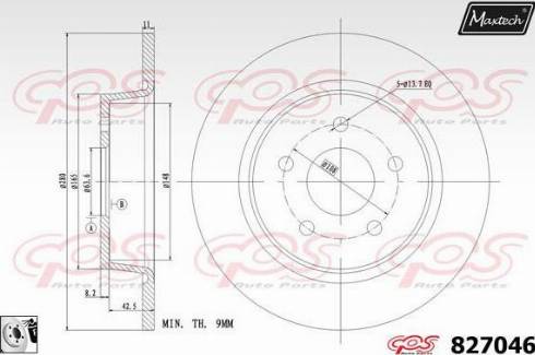 Maxtech 827046.0080 - Bremžu diski autospares.lv