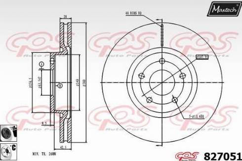 Maxtech 827051.6060 - Brake Disc www.autospares.lv