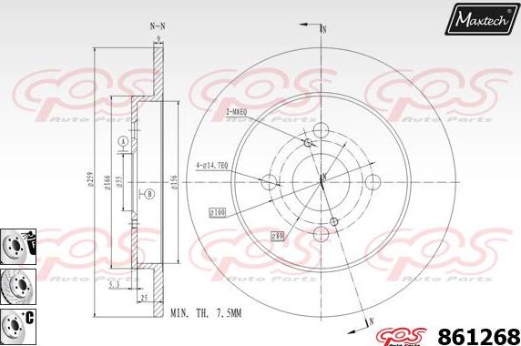 Maxtech 827004 - Bremžu diski www.autospares.lv