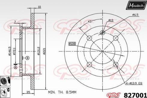 Maxtech 827001.6060 - Bremžu diski autospares.lv