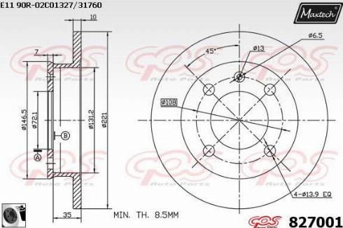 Maxtech 827001.0060 - Bremžu diski autospares.lv