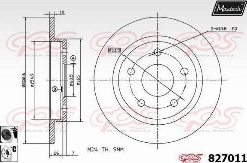 Maxtech 827011.6060 - Bremžu diski www.autospares.lv