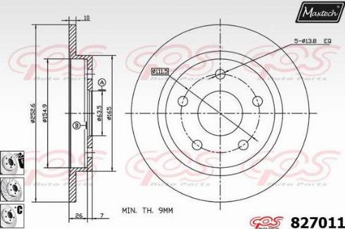 Maxtech 827011.6880 - Bremžu diski www.autospares.lv