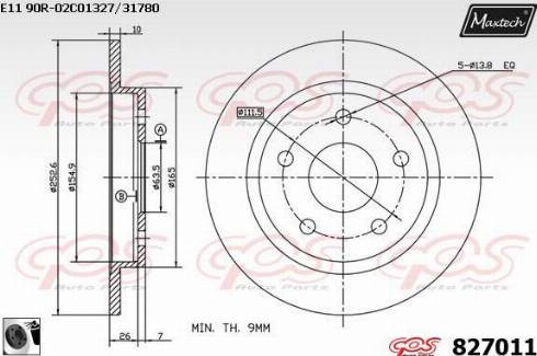 Maxtech 827011.0060 - Bremžu diski www.autospares.lv