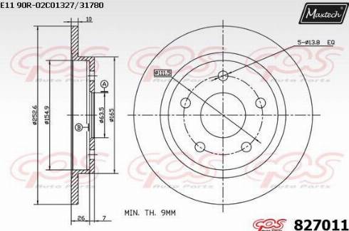 Maxtech 827011.0000 - Bremžu diski www.autospares.lv