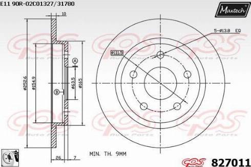 Maxtech 827011.0080 - Bremžu diski www.autospares.lv