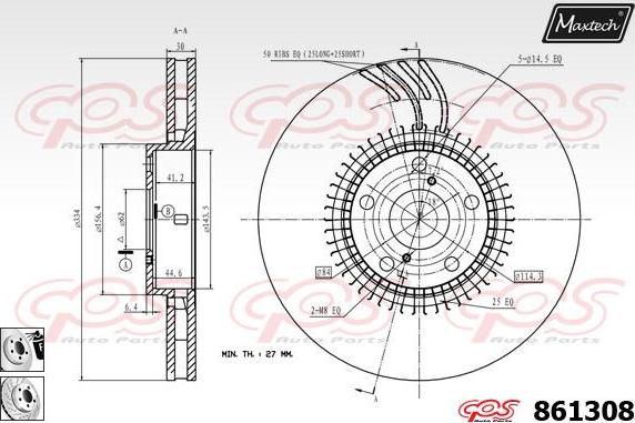 Maxtech 827011 - Bremžu diski www.autospares.lv