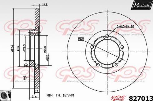 Maxtech 827013.0060 - Bremžu diski www.autospares.lv