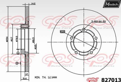 Maxtech 827013.0000 - Bremžu diski autospares.lv