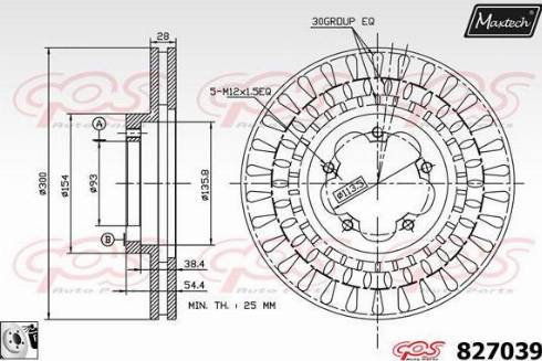 Maxtech 827039.0080 - Bremžu diski www.autospares.lv