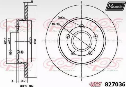 Maxtech 827036.6880 - Bremžu diski autospares.lv