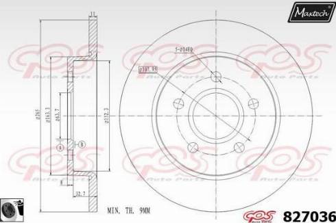 Maxtech 827036.0060 - Bremžu diski autospares.lv