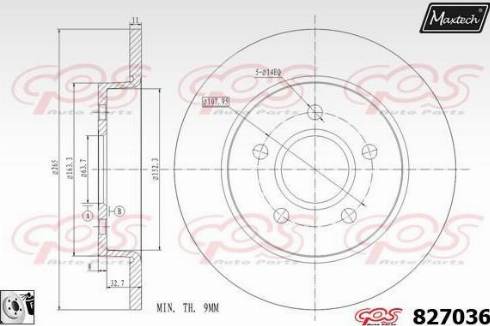 Maxtech 827036.0080 - Bremžu diski autospares.lv