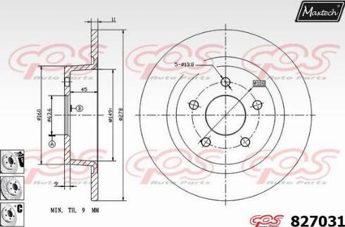 Maxtech 827031.6880 - Bremžu diski autospares.lv