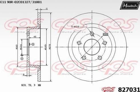 Maxtech 827031.0000 - Bremžu diski autospares.lv