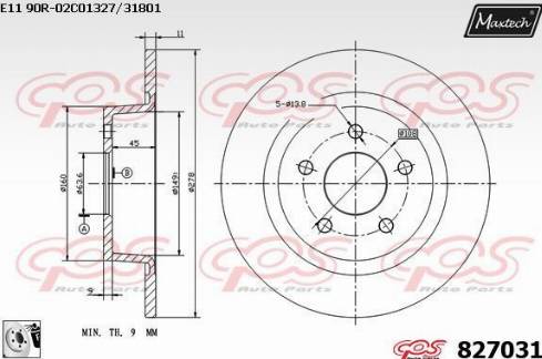 Maxtech 827031.0080 - Bremžu diski autospares.lv