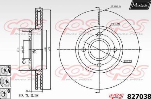 Maxtech 827038.6880 - Bremžu diski www.autospares.lv