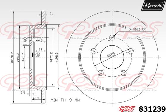 Maxtech 827038 - Bremžu diski www.autospares.lv