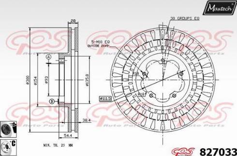 Maxtech 827033.6060 - Bremžu diski www.autospares.lv