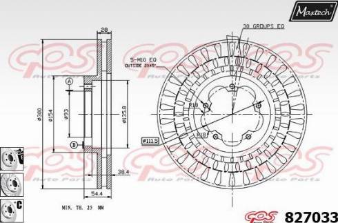 Maxtech 827033.6980 - Bremžu diski www.autospares.lv