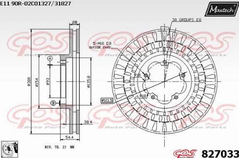 Maxtech 827033.0080 - Bremžu diski www.autospares.lv