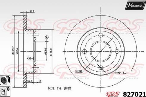 Maxtech 827021.6060 - Bremžu diski autospares.lv