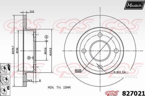 Maxtech 827021.6880 - Bremžu diski autospares.lv