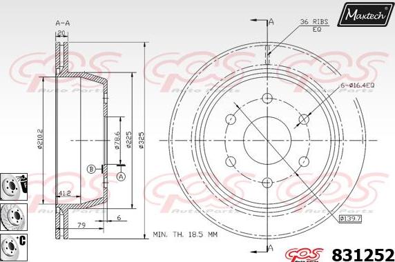 Maxtech 827021 - Bremžu diski autospares.lv