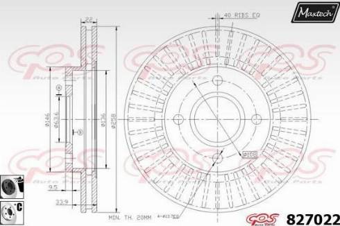 Maxtech 827022.6060 - Bremžu diski autospares.lv