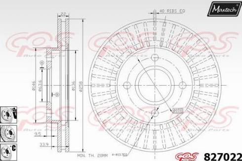 Maxtech 827022.6880 - Bremžu diski autospares.lv