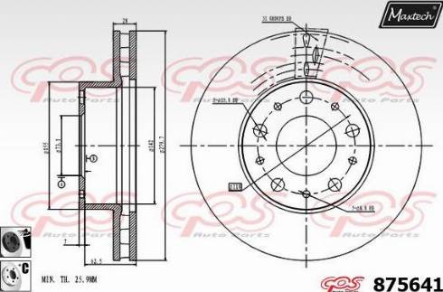 Maxtech 875641.6060 - Bremžu diski autospares.lv