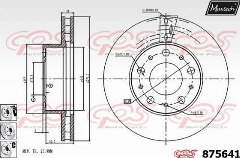 Maxtech 875641.6980 - Bremžu diski autospares.lv