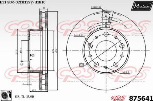 Maxtech 875641.0060 - Bremžu diski autospares.lv