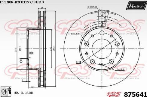 Maxtech 875641.0080 - Bremžu diski autospares.lv