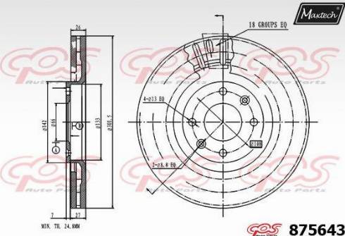 Maxtech 875643.0000 - Тормозной диск www.autospares.lv