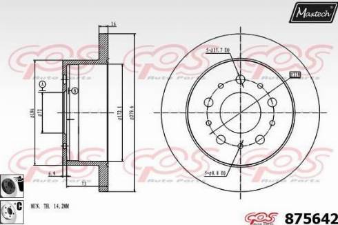 Maxtech 875642.6060 - Bremžu diski autospares.lv