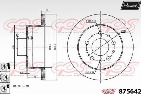 Maxtech 875642.6880 - Bremžu diski autospares.lv