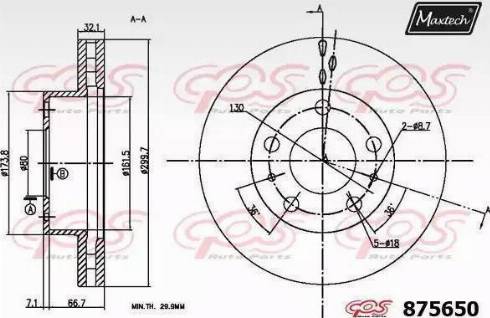 Maxtech 875650.0000 - Bremžu diski autospares.lv