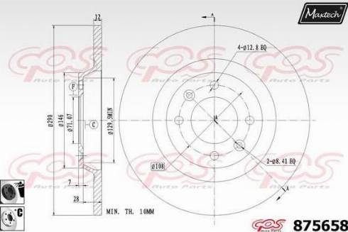 Maxtech 875658.6060 - Bremžu diski autospares.lv