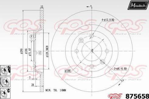 Maxtech 875658.6980 - Bremžu diski autospares.lv