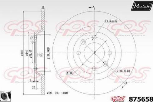 Maxtech 875658.0060 - Bremžu diski autospares.lv