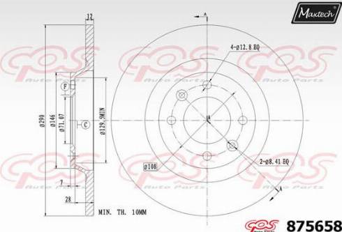 Maxtech 875658.0000 - Bremžu diski autospares.lv