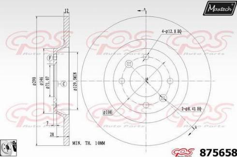 Maxtech 875658.0080 - Bremžu diski autospares.lv