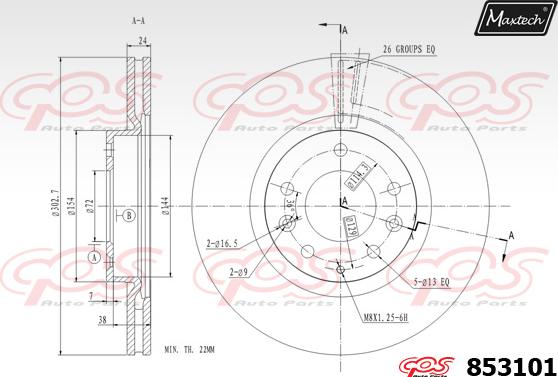 Maxtech 875658 - Bremžu diski autospares.lv