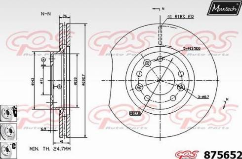 Maxtech 875652.6880 - Bremžu diski autospares.lv